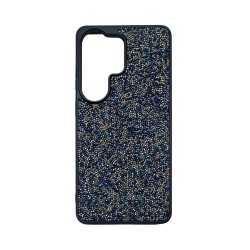 Capa de Silicone de Designer com Cristais de Diamante para Samsung Galaxy S26 Ultra Azul